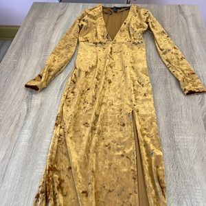 Velvet low cut dress